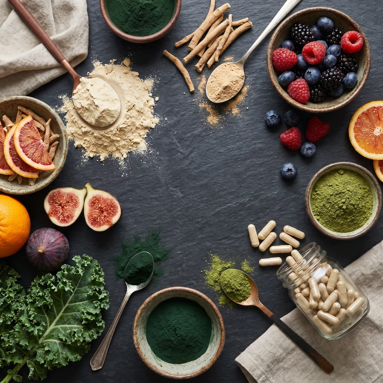 Thread Performance Daily Fuel ingredients flat lay